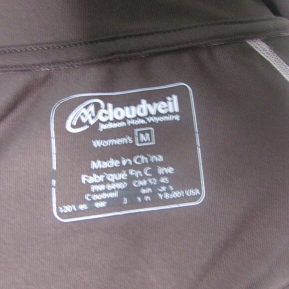 Cloudveil Pullover Jacket Top M Brown 1/2 Zip - Picture 12 of 12